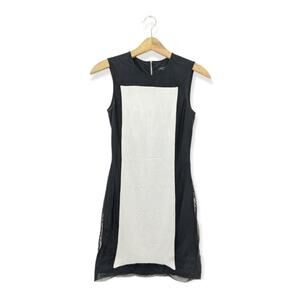 Rag & Bone Silver Lyon Colorblock Mesh Dress Size 0